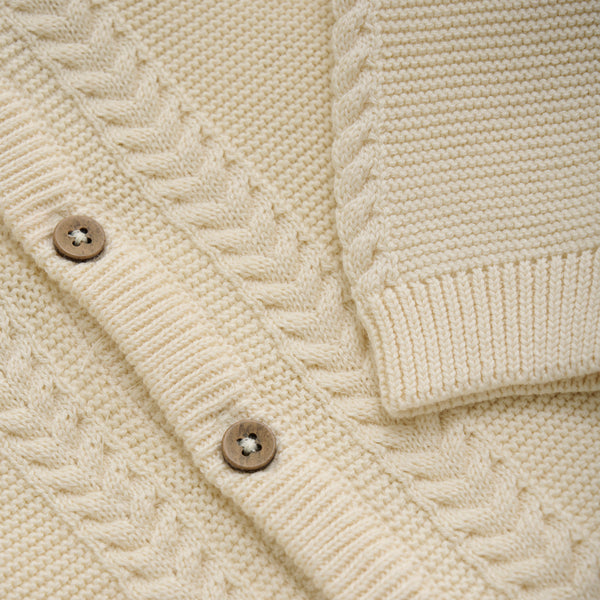 FIXONI Knit Cardigan - Beige