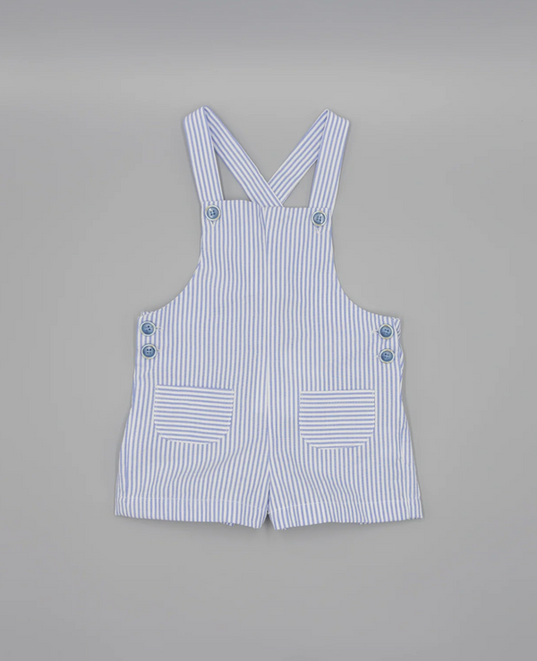 Fina Ejerique Blue and White Striped Seersucker Dungarees